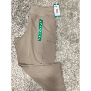NWT SAGE collective Tan Size XL ZIPPER POCKETS ANKLE CAPRIS